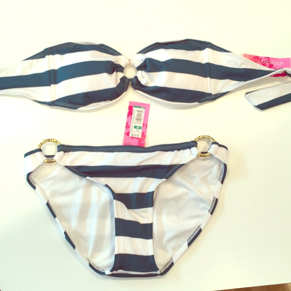 Green and white bikini- target new with tags